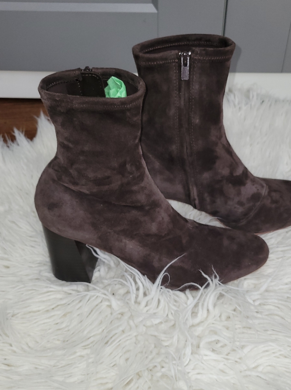 Loffler Randall Suede Ankle Boots in Dark Brown - Women's Fashion Boot - Picture 2 of 13